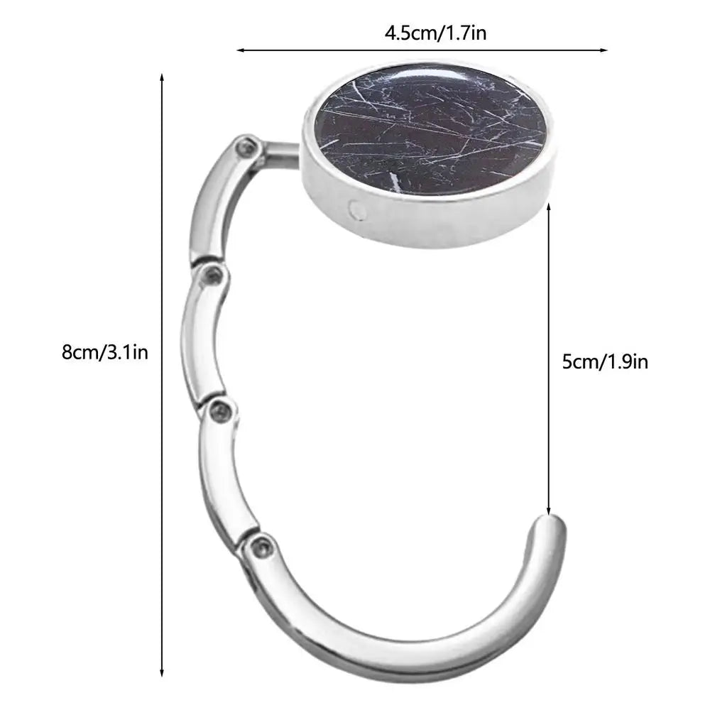 ROUND FOLDING TABLE PURSE HOOK