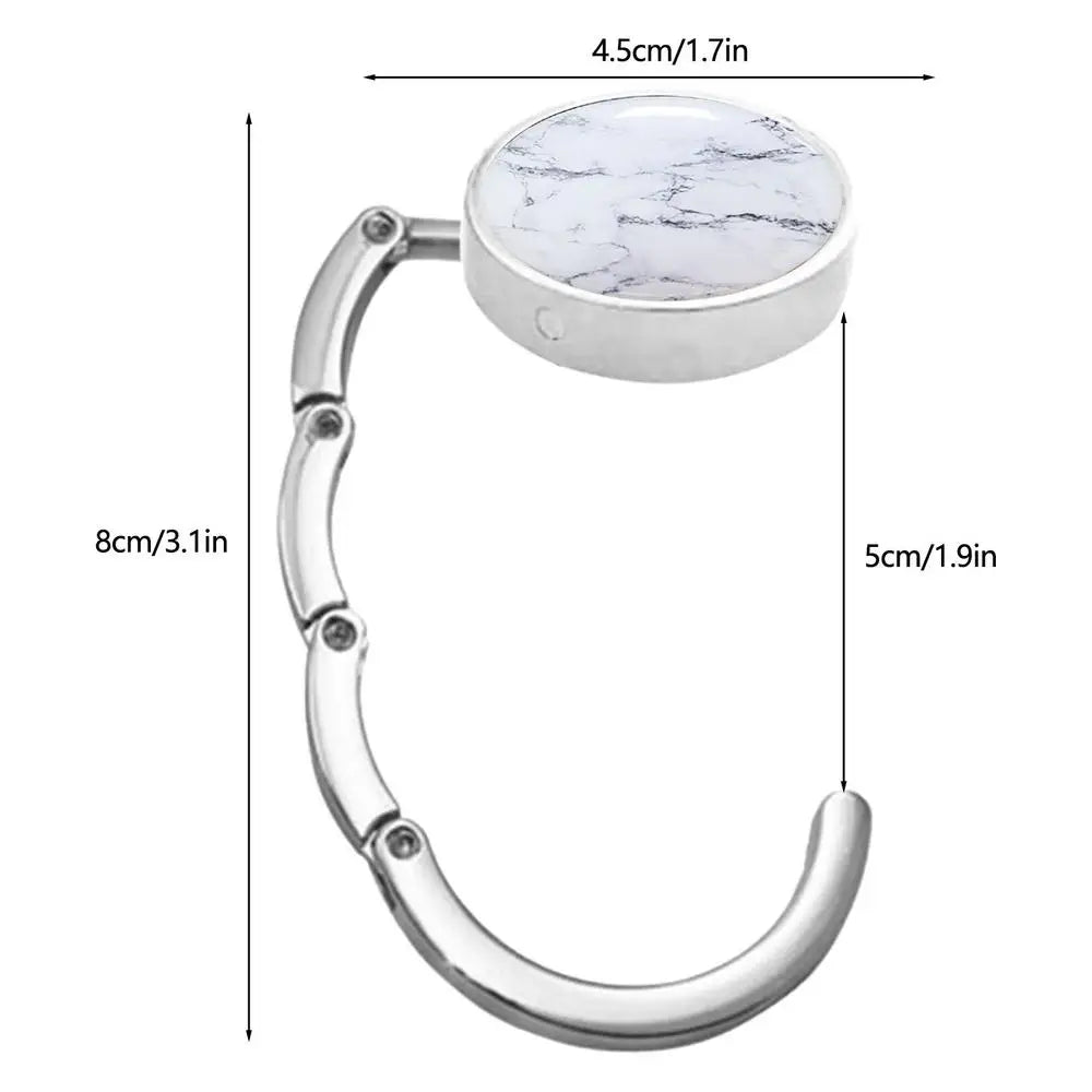 ROUND FOLDING TABLE PURSE HOOK