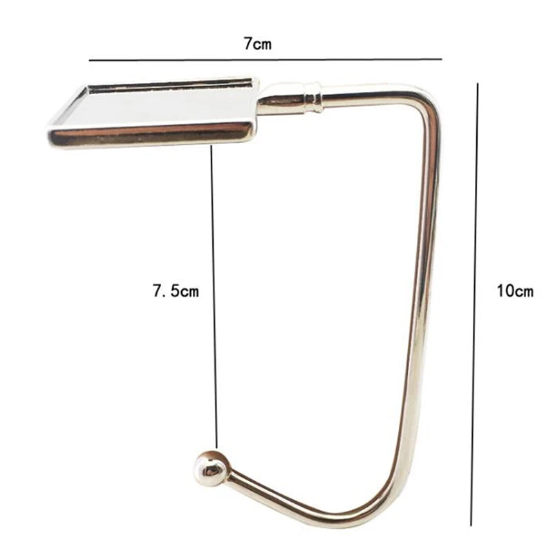 PORTABLE FOLDING BAG HANGER FOR TABLES