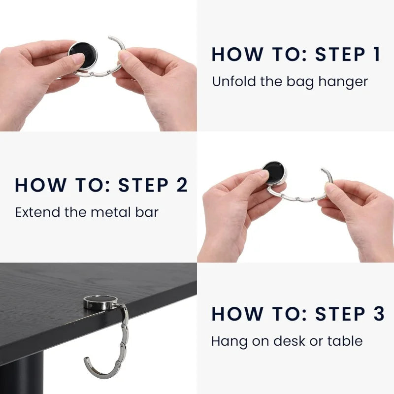 OUTDOOR PORTABLE FOLDING HAND BAG HOOK