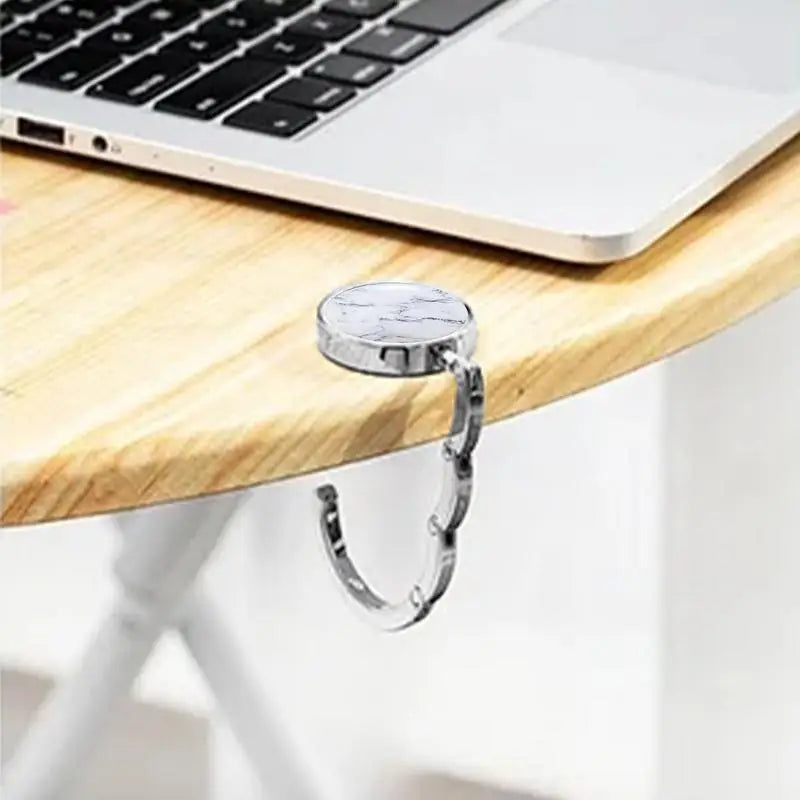 ROUND FOLDING TABLE PURSE HOOK