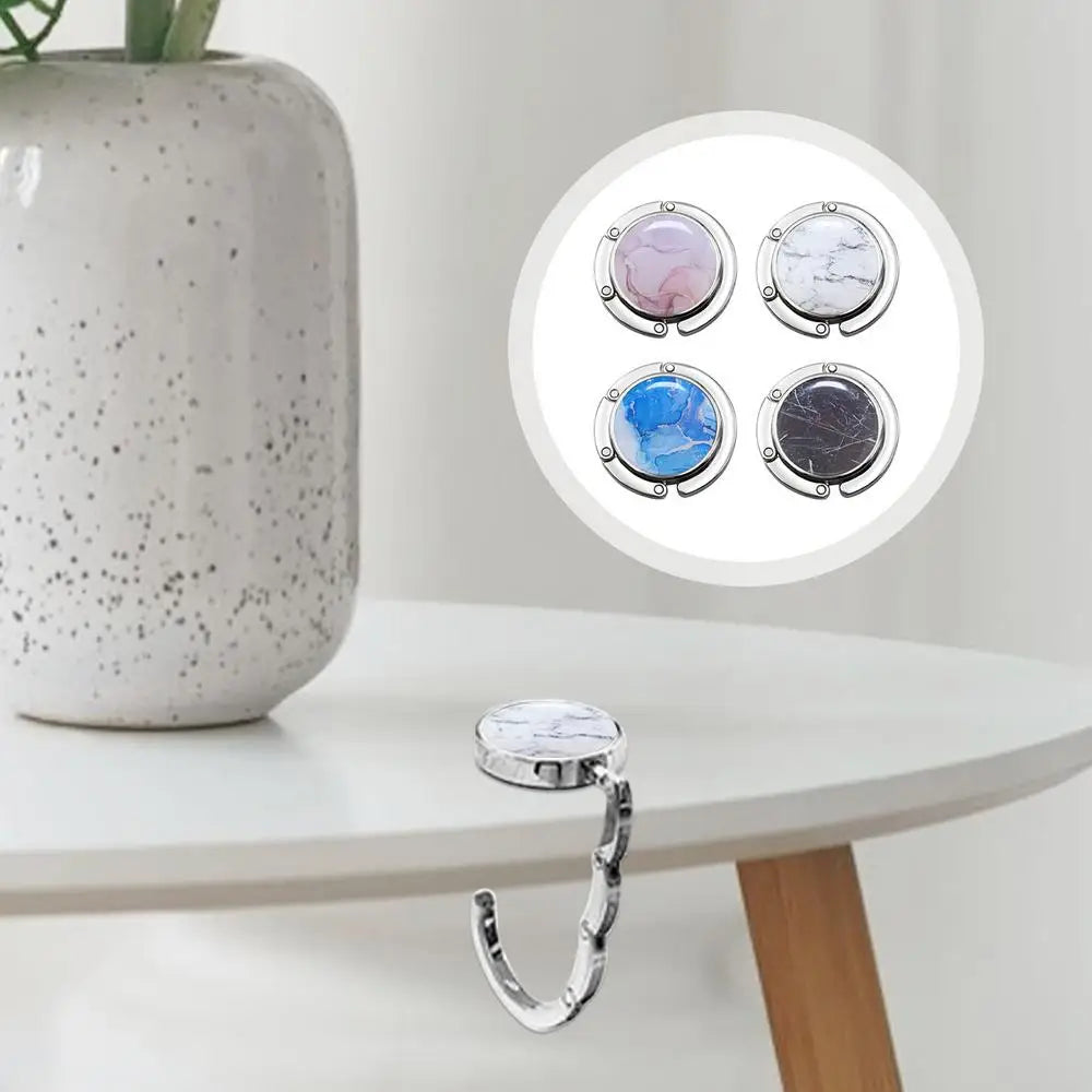 ROUND FOLDING TABLE PURSE HOOK