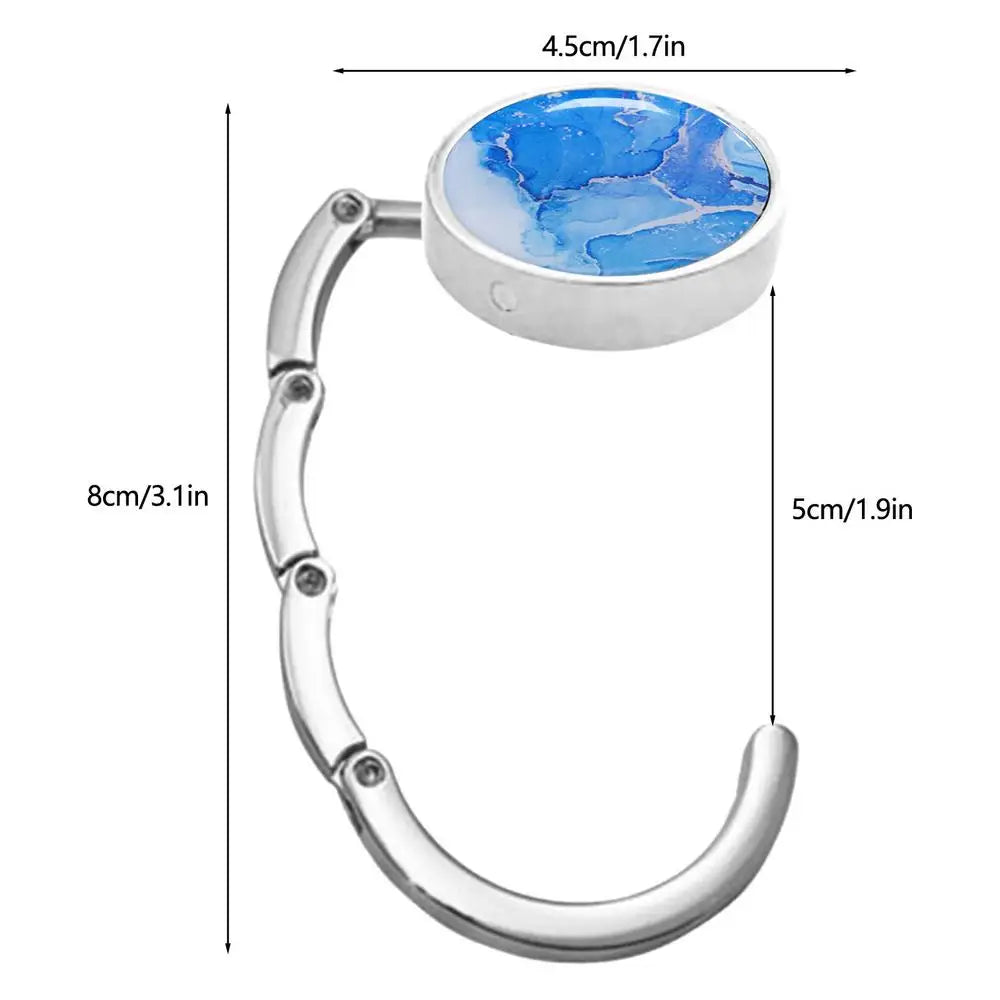 ROUND FOLDING TABLE PURSE HOOK