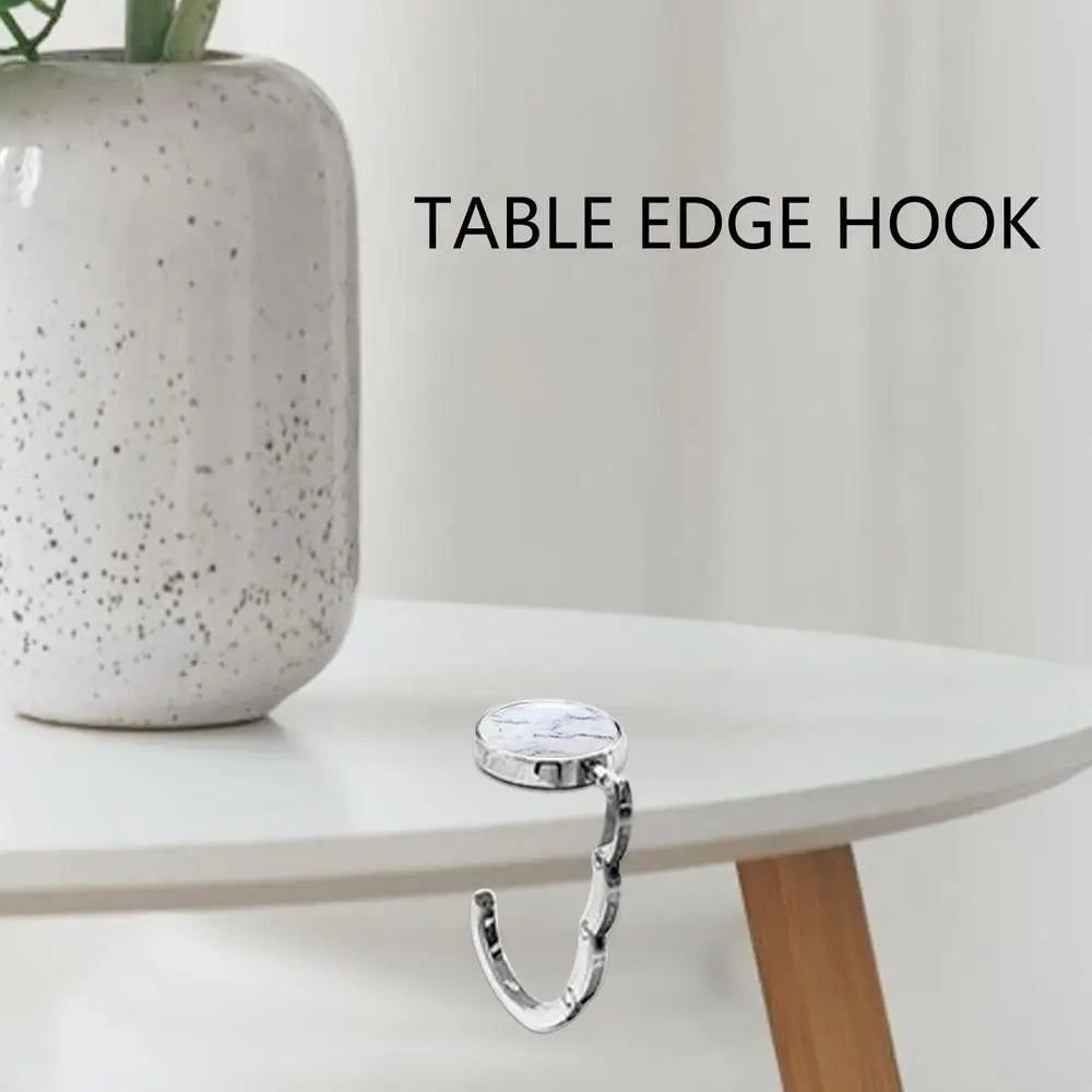 ROUND FOLDING TABLE PURSE HOOK