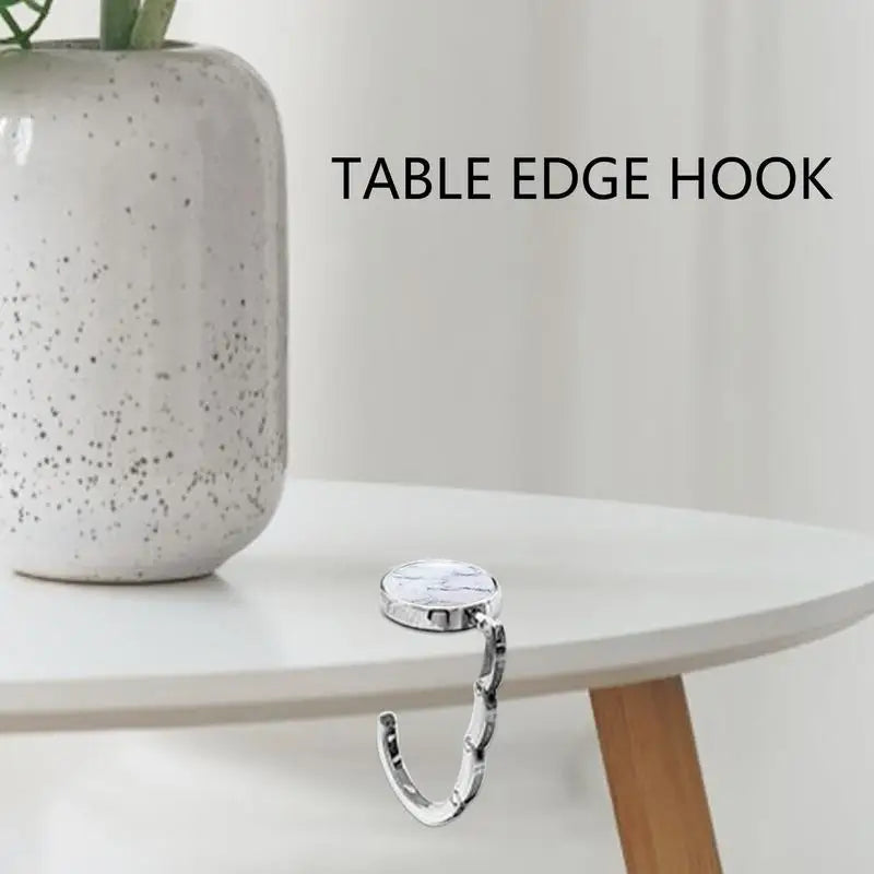 ROUND FOLDING TABLE PURSE HOOK