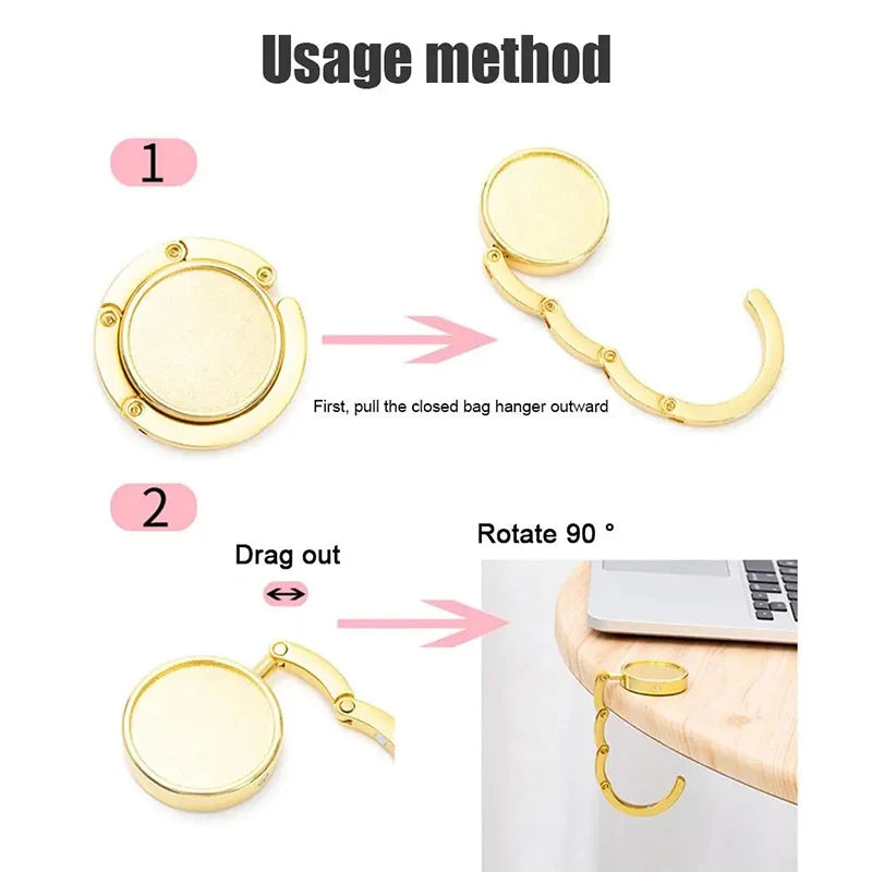 OUTDOOR PORTABLE FOLDING HAND BAG HOOK