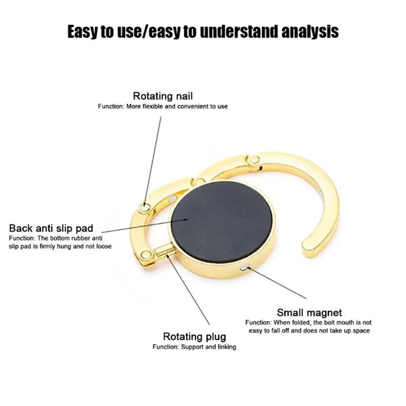 OUTDOOR PORTABLE FOLDING HAND BAG HOOK